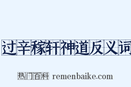 过辛稼轩神道反义词是什么意思的图片
